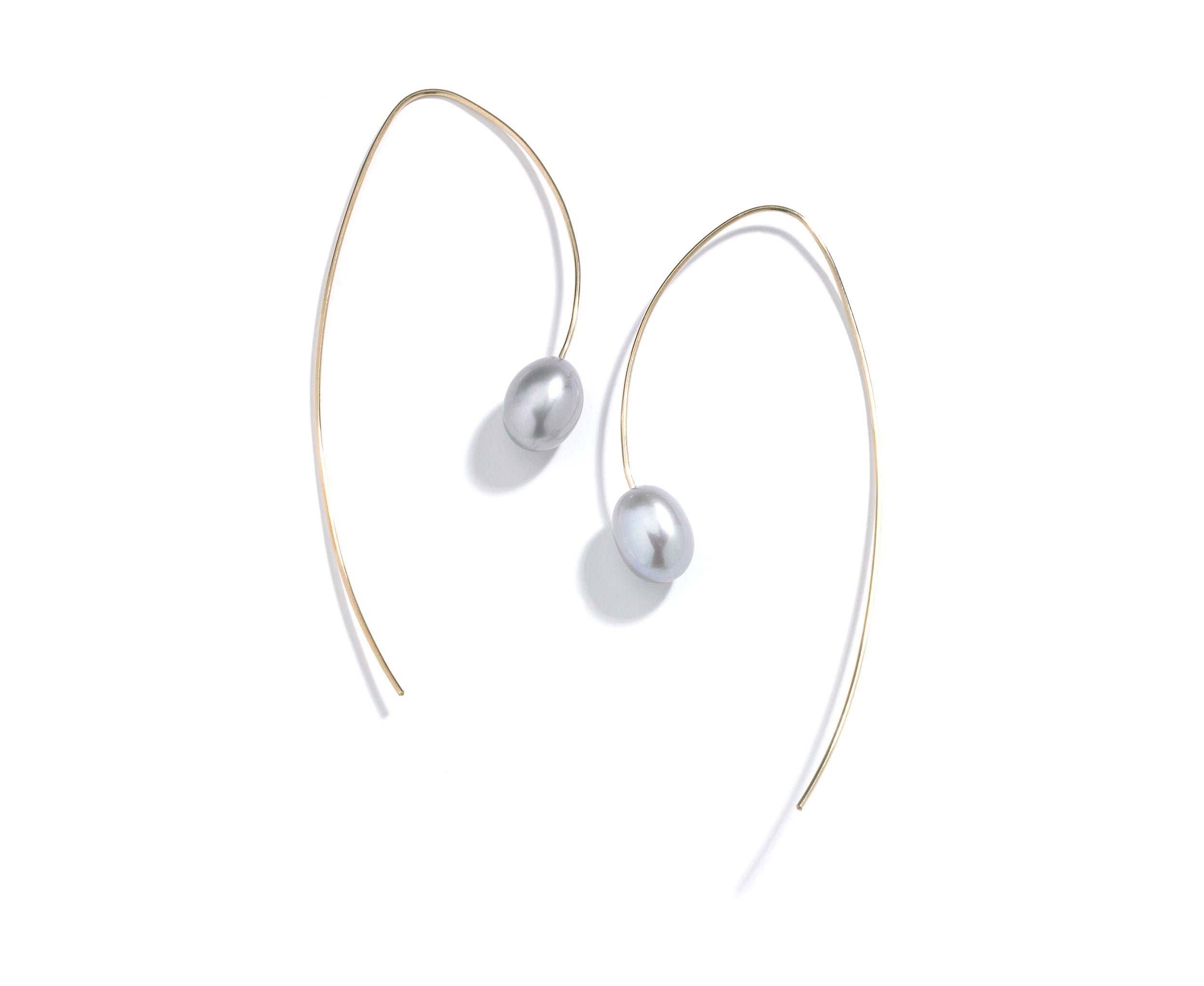 Pearl Wishbone earrings