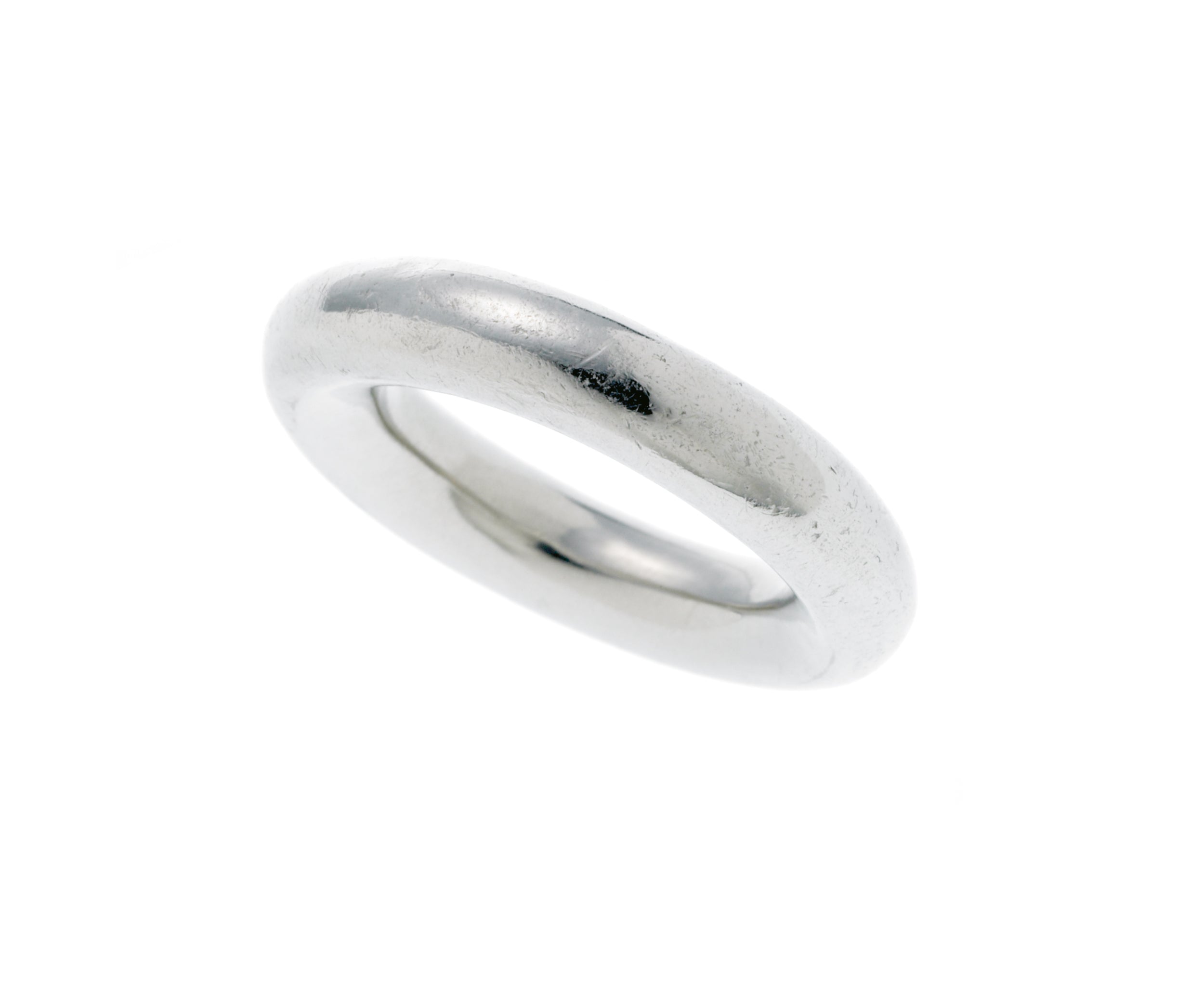 Platinum hollow formed ring – filled with Diamonds!