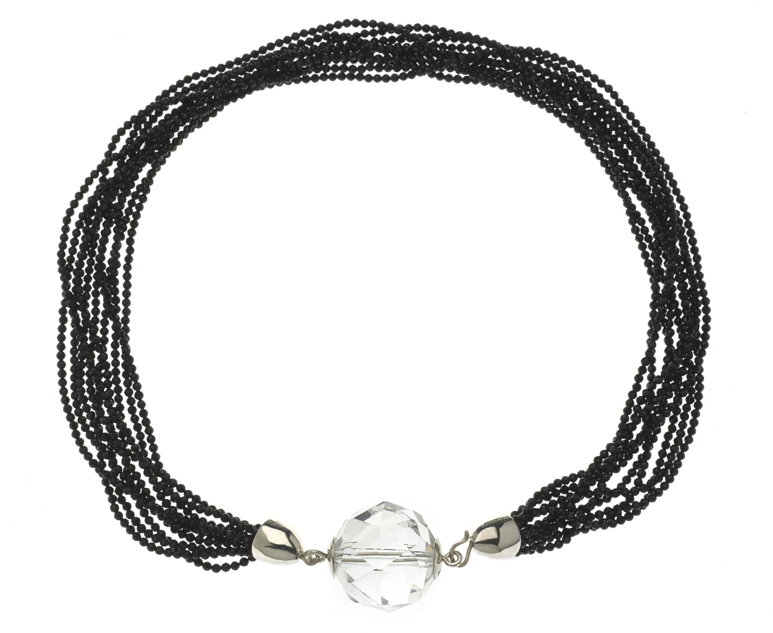 Sputnik crystal and spinel necklace- met opera