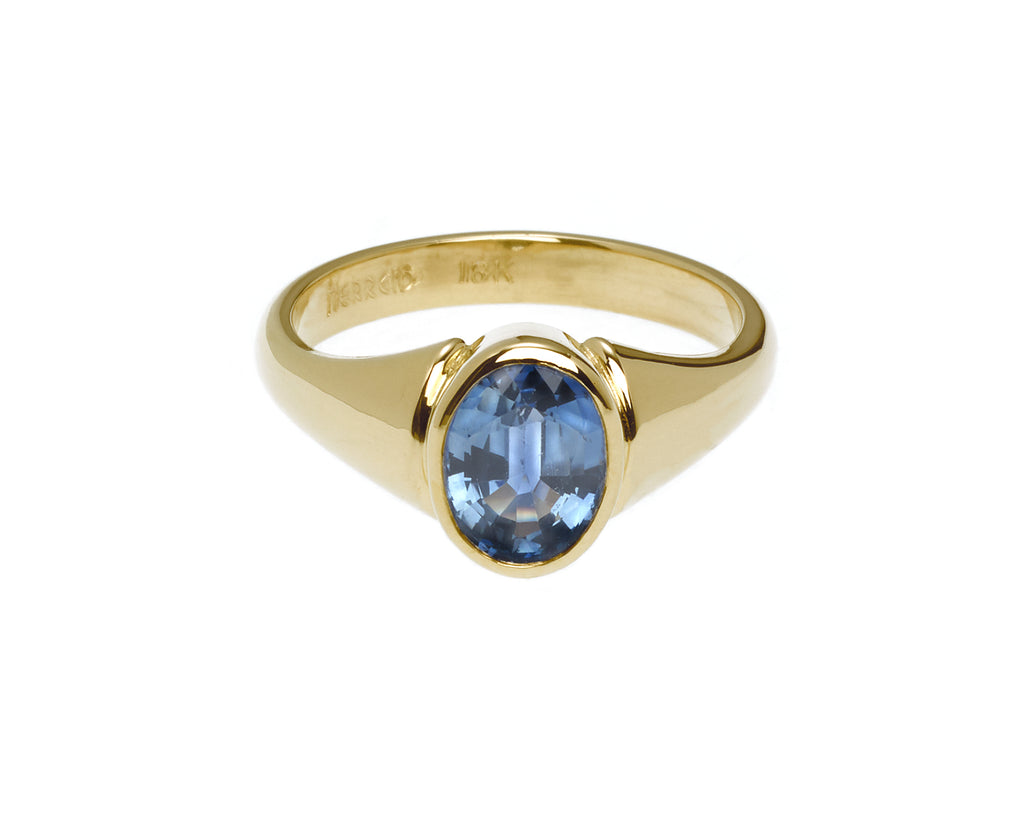 Light Blue Sapphire and 18K Ring